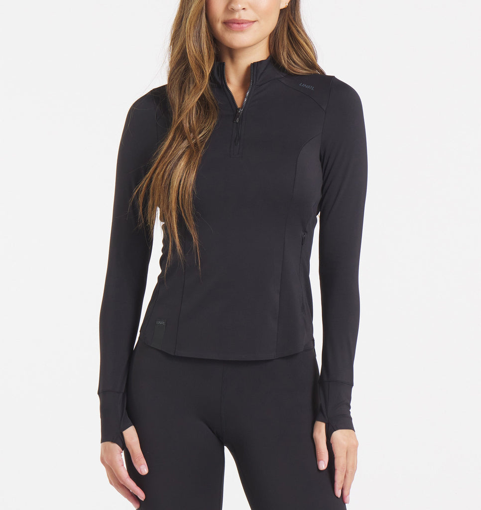 Performa Fitted Half-Zip - Black