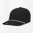Vented Mid-Pro Rope Snapback - Black-White